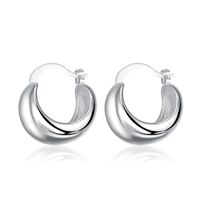 925 Sterling Silver Smooth Egg Shape Hoop Earrings Cute Romantic Jewelry For Women Wedding Party Gift Wholesale 1236 T2