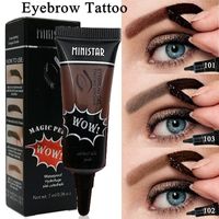 Waterproof Liquid Henna Eyebrow Tint Gel Long Lasting Grey Brown Color Peel Off Eyebrow Tattoo Enhancer Makeup 7ML 1484