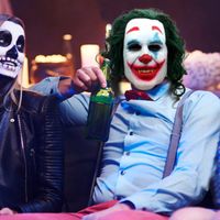 Costume Accessories Joker Mask Joaquin Phoenix Clown Cosplay Costume Props Halloween Scary Latex Headgear Party Movie Dress Up