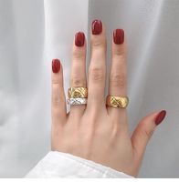 Cluster Rings Titanium Steel Ring Jewelry For Women Men C Cr...