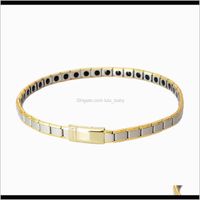 Chains Wholesale Trendy Goldsier Olor Link Magnetic Fashion Mens Chain Boys 316L Stainless Steel Antifatigue Necklace Wnh 3F49L