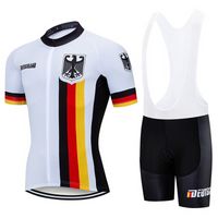 2022 독일 사이클링 팀 저지 자전거 반바지 젤 턱받이 세트 Ropa Ciclismo Mens MTB 여름 자전거 마이 롯 하단 의류