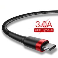 USB Type C Quick Charge 3.0 Cables Fast Charging For Samsung S10 S9 Huawei P30 Xiaomi Phone USB-C Charger Wire Data Transmission Phone Universal