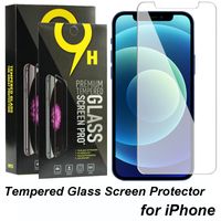 2.5d gehärteter Glas-Displayschutzfolie für iPhone 13 12 MINI 11 PRO MAX XS XR 7 8 6S PLUS PLUS-Schutzfolie 0.26mm mit Kleinkasten