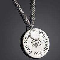Valentine Day Gift You Are My Sunshine Love Silver Chain Cha...