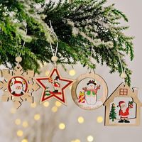 Decorações de Natal enfeites de madeira decoração de árvore crianças presentes para pingentes natal casa diy artesanato ano s2e8
