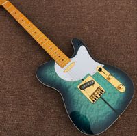 Shop personalizada Tele Electric Guitar Guitar Color Hardware Gitaar Handwork 6 Stings Guitarra Color verde