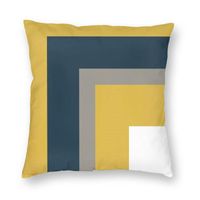 Подушка / декоративная подушка Nordic стиль наполовину рамка геометрический диван подушки чехлы абстрактное искусство в горчичном корпусе желтого флота