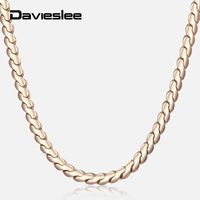 Herringbone Chain Necklace For Women Serpentine Link 585 Rose Gold Jewelry Womens Drpo Fashion Gifts 2mm LCN16 Chains