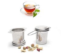 Teapot strainer tea infuser with lid foldable handle stainless steel 304 fine mesh loose leaf basket filter big Tea Strainers ZC813