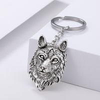 Moda Lobo cabeza llavero colgante llave anillos bolso de hombro bolso accesorios para automóviles para mujeres niña niños regalo