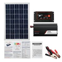 Solar Lampen Panel System 18 V 20W Batterij LADING Controller Inverter Kit Complete Power Generation 60A