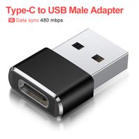 Type-C 여성 - USB OTG 어댑터 유형 - 남성 커넥터 변환기 A 노트북 및 유형 C 폰