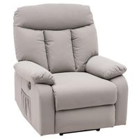 Home Living room furniture Electric Lift Function Chair with Massage Silver White PU A and B box
