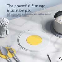 Mats & Pads 4 Colors Creative Egg Insulation Pad Kitchen Table Mat Steak Anti-scald Heat Nordic Restaurant Home Decor