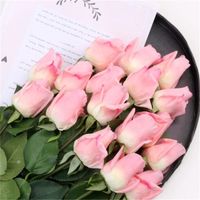 Искусственные розовые цветы моделирования роз цветок дома украшения для свадьбы день рождения Валентина матери