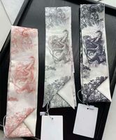 2021 Designer Silk Sjaal Mitzah 100% Natural Bandeau Design Hoofdband Luxe Merken Dames Silkscaves Muftler Haarbanden 105 * 6cm