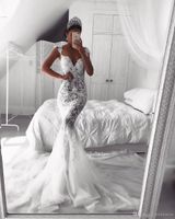 2022 плюс размер русалки свадебные платья свадебные шеи полное кружевное арабское свадебное платье с судом поезда принцесса свадебное платье халат де брата