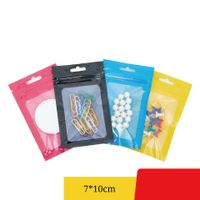 Multi-cores Fechamento transparente e colorido Sacos de embalagem de plástico 100 pçs / lote Cor do zíper do zíper do zíper
