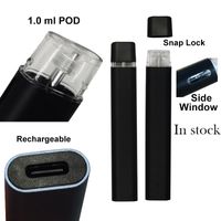 Einweg-leerer Vape-Stift Geschlossen E-Zigaretten 1ml-Pod-System wiederaufladbar 240 mAh-Akku-Keramik-Spule für dicke Öl-Verdampfer-Starter-Kits Individuelle Verpackung