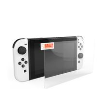 Protecteur d'écran en verre trempé de 9H pour le commutateur Nintendo OLED 100PCS / lot Pas de paquet de détail