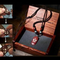 Collares colgantes El ilusionista Rosewood PO Locket Necklace 99 Plata Mariposa Forma de corazón Joyería de madera Mujeres Cumpleaños Regalo