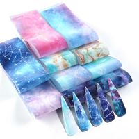 Kits de uñas kits estrellado cielo transferencia etiqueta papel universo galaxy estrella estilo de aluminio calcomanías decoración manicura