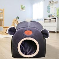 Cat Beds & Furniture House Soft Plush Kennel Bed Puppy Nest Winter Warm Sleeping Mat Pad Tent Moisture Proof Cave