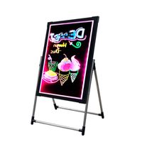 Neon Sign LED Message Writing Board, 35&quot; x 27&quot; Illuminated Erasable Effect Restaurant Menu 7 Colors Flashing Mode DIY Chalkboard for Kitchen Wedding Promotions