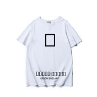 럭셔리 남성 티셔츠 디자이너 여성의 고품질 흑백 짧은 소매 트렌드 통기성 순수 면화 여름 의류