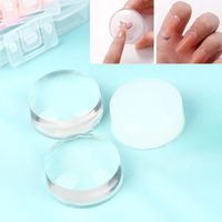 Nail Gel 2pcs Art Replacement Stamper Stamping Clear Silicone Jelly Head Wish Bo