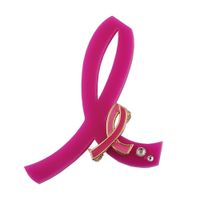 Luta AIDS Acrílico e Zinc Liga Esmalte Broche Pink Ribbon Presentes Promocionais para evitar o câncer de mama