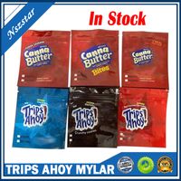 Пустые шоколадные съедобные упаковки Mylar Bag Trips Ahoy Canna масло 250 мг 500 мг сливочные пакеты на молнии верхние тепловые уплотнения