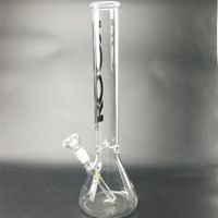 18 polegadas de vidro bong beaker cachimbos fumar tubo grande e espessura de vidro em linha reta para tabaco