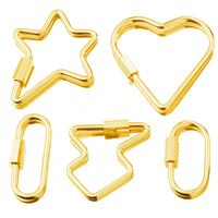 Gold Stainless Steel DIY Jewelry Making Popular Hanging Chain Lock Hook Spiral Clasps DIY Necklace Bracelets Hand Made Supplies 1515 Q2