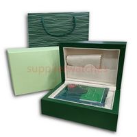 HJD 2022 Luxury Green R Boxes o Mens для оригинального L Inner E Внешний x Женские часы коробки мужские шрифты подарочный сертификат брошюра для пакетов дизайнер часовой коробка часов
