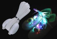 LED piscando cadarços iluminam cadarços de sapato de nylon com para favores brilhantes de festa executando hip-hop dançando ciclismo caminhadas patinando 3 modos