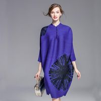 Casual Dresses Warm Cashmere Plus Size Batwing Sleeves Loose Jumper Dress Ladies Autumn Fashion Purple Tunic Pullover 4479