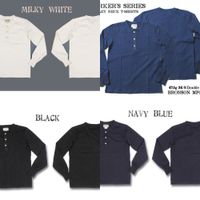 BRONSON Henley Shirt OLD TIME Mens Cotton T- Shirt Men Long S...