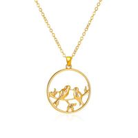 Pendant Necklaces Hollow Out Peace Dove Bird Necklace Elegant Women's Gold Clavicle Chain Accessories Fashion Party Year Jewelry Gift