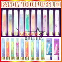 Original Randm Dazzle 1000 Puffs LED Vape Vape Pen E Cigarrillo con batería de 500mAh 3.5ml POD RGB Kit de vaporizador que brilla intensamente