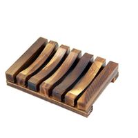 NUEVOS SUNDES DEL HOGor 2 Tipos de plato de jabón de bambú de madera natural para accesorios de baño al por mayor