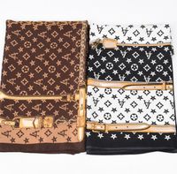 Мода бренд классический простая буква дизайн сатин роскошный квадратный шарф открытый шаль шелковый тюрбан пляж обертки женские шарфы