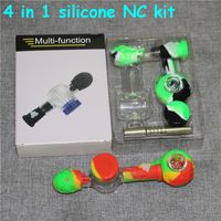 4 in 1 Silicon Smoking Pipe glass pipes silicone nectar coll...