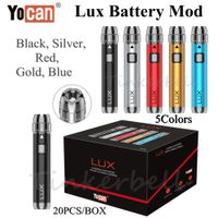 Yocan LUX MOD E-Zigaretten-Kit-Verdampfer 400mAh Vorwärmen Batterie Vape-DAB-Stift Einstellbare Spannung Vapor Fit 510 Gewinde Zerstäuber Autorisiertes Verkäufer original