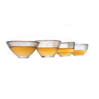 Tasse de saké de verre résistant à la chaleur Spirit d'alcool à vin clair de verre à tasses japonaises martelées pour le bar à domicile du bar à la maison