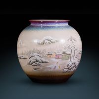 Vasos jingdezhen cerâmica pintado barriga vaso vaso chinês sala sala de estar decoração ornamentos porcelana