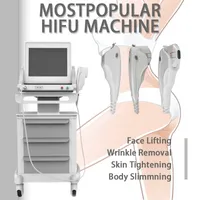 Annan skönhetsutrustning spa bärbar hifu hög intensitet fokuserad ultraljud hifu ansikts kroppslyft rynka borttagning maskin hud åtdragning 5 patron