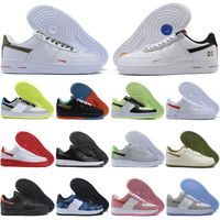 Nike Air FORCE 1 zapatos de diseño Vintage Skate Outdoor Skate Sneakers Triple Negro Blanco Marrón Lino Naranja Hombres Mujer Piso Casual Sports Zapatos Trainer D549