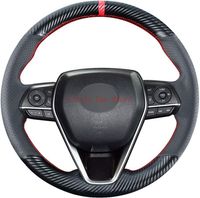 Diy Chistcing Carbone Волоконные рулевое колесо для Toyota Rav4 Avalon 2019-2021 Camry 2018-21 Corolla 2020-21 Аксессуары